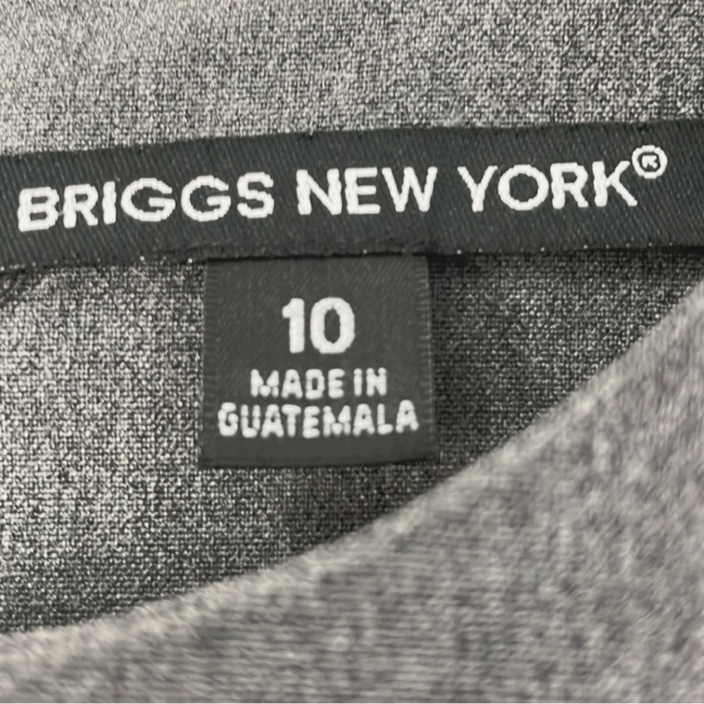 Briggs New York Women's Gray Sleeveless Sheath Office Dress. Size 10 - Picture 4 of 5
